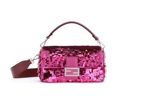 fendi sequin baguette pink|farfetch Fendi baguette.